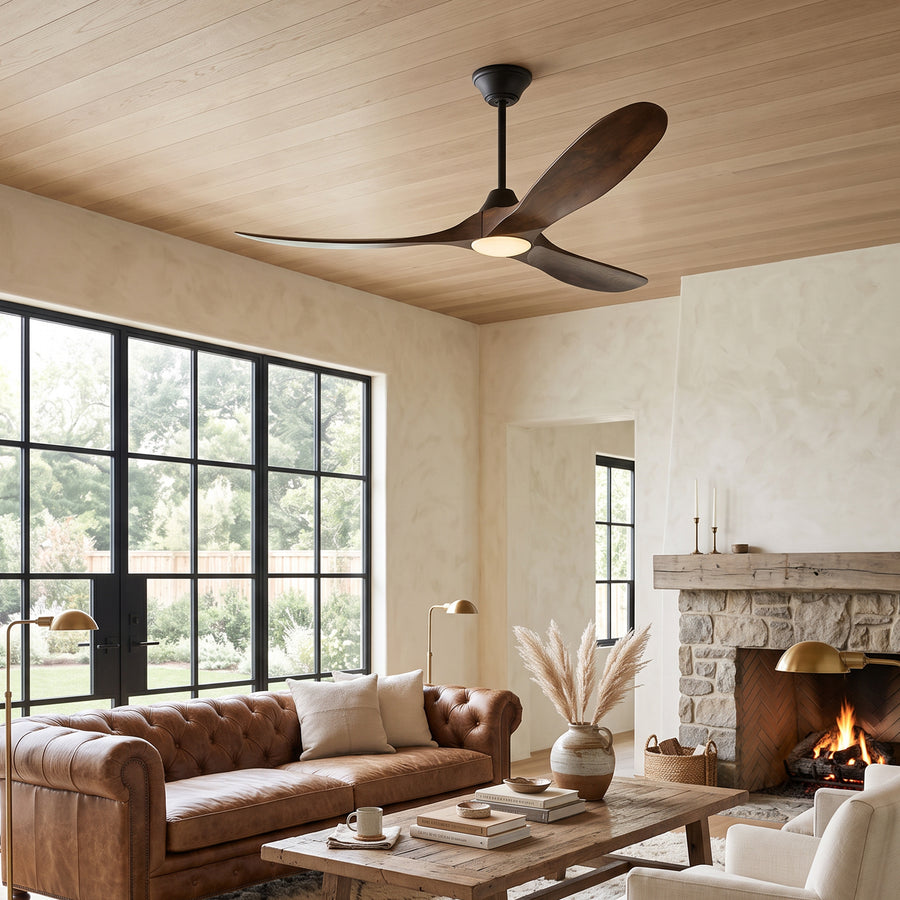 XCWIIE 301 brown ceiling fan for living room3#brown