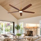 XCWIIE 504 Modern 5-Blade Ceiling Fan with Dimmable LED Light and Remote