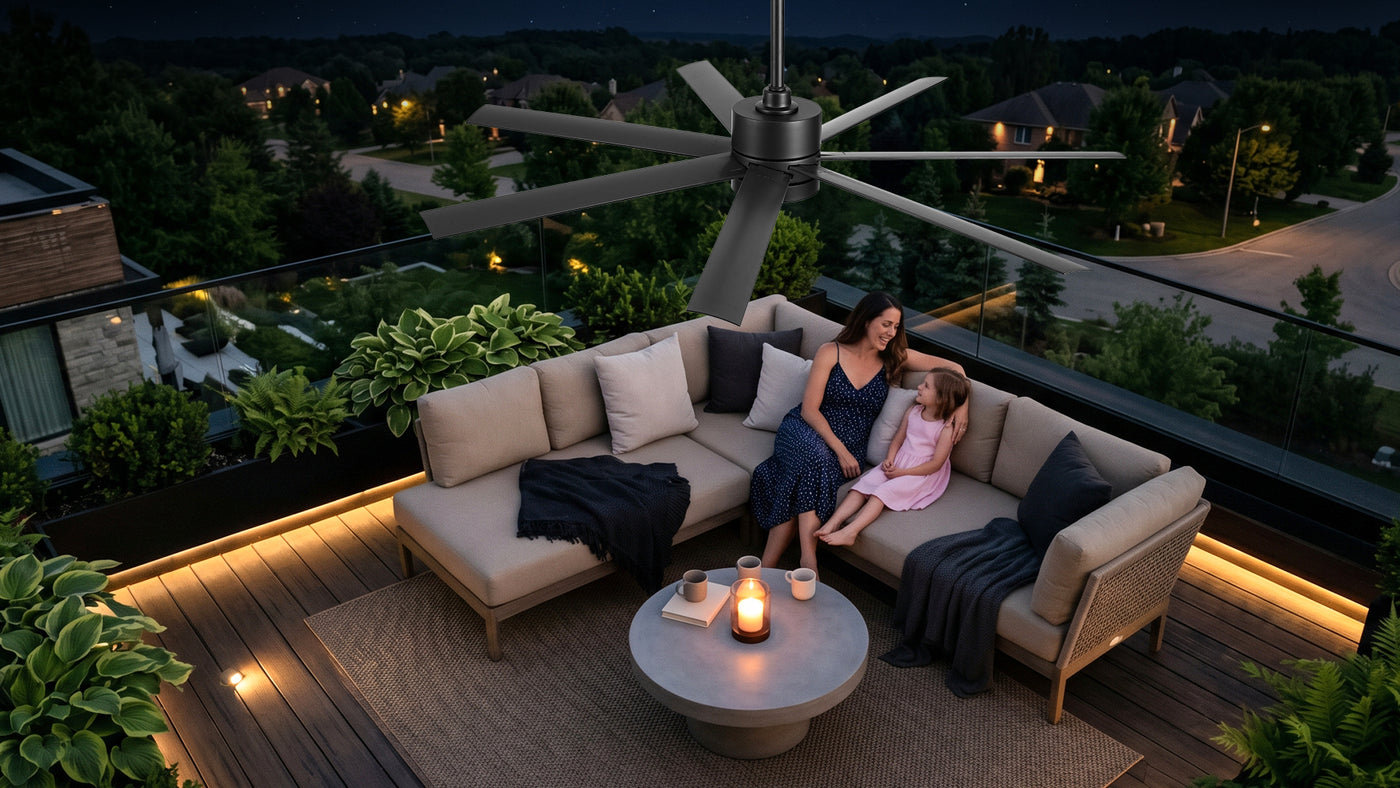  7495 CFM Airflow for Patios and Large Spaces