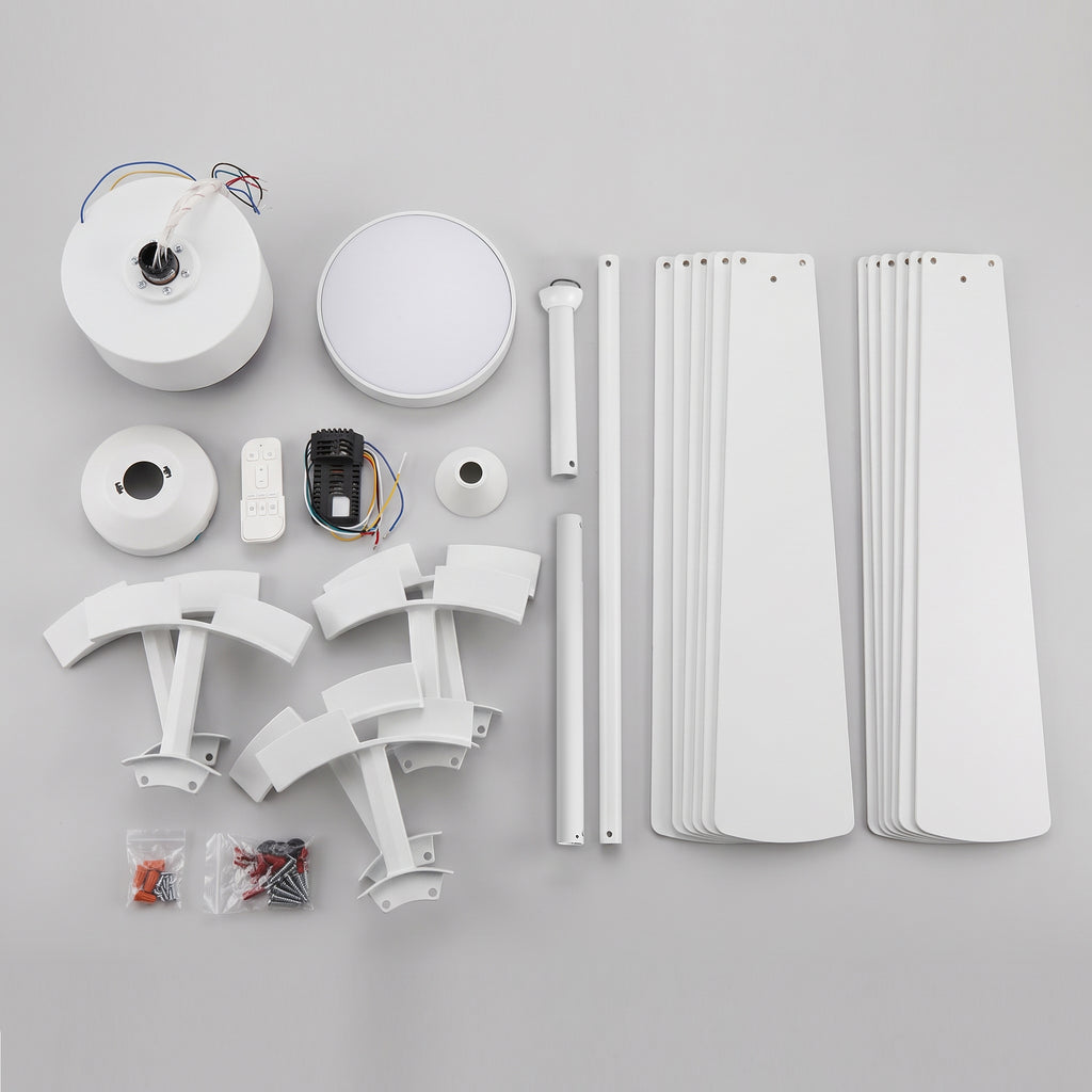 XCWIIE 121 12-Blade High-Airflow Ceiling Fan with Light