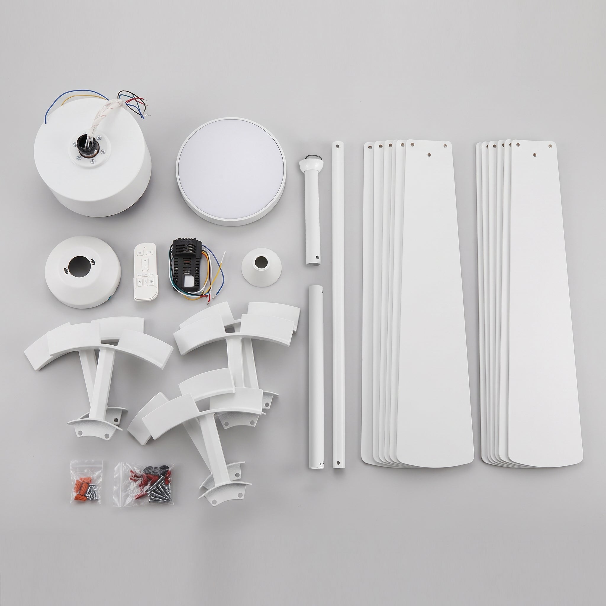 XCWIIE 121 12-Blade High-Airflow Ceiling Fan with Light