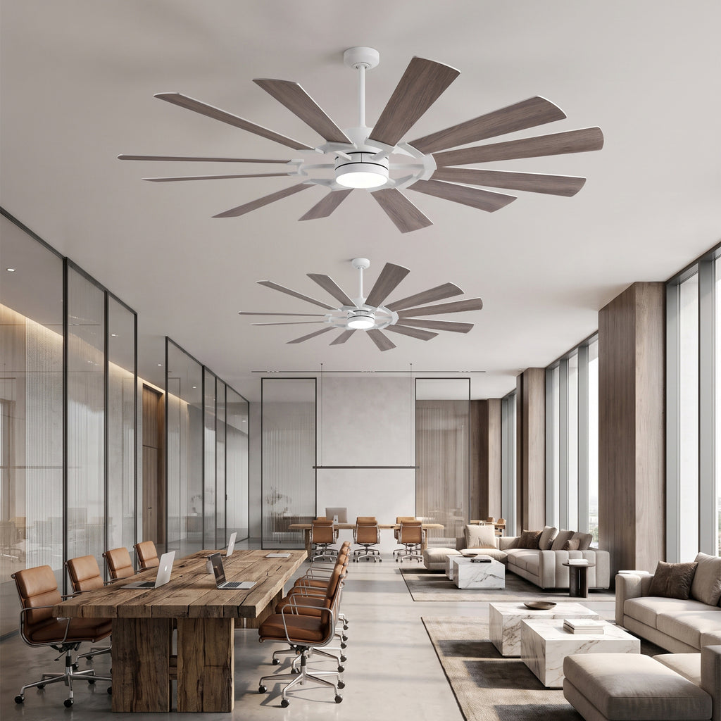 XCWIIE 121 12-Blade High-Airflow Ceiling Fan with Light
