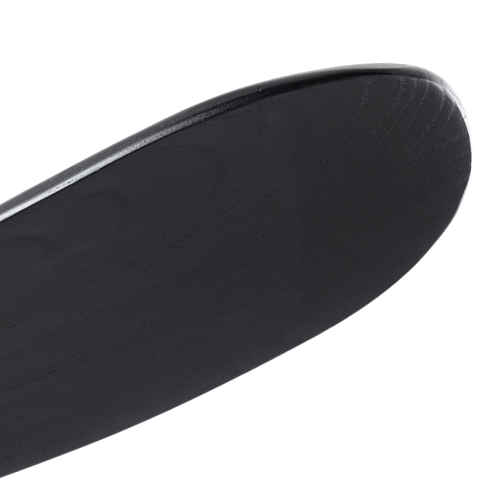 Close-up of the black solid wood blade detail on the XCWIIE 301L ceiling fan #black
