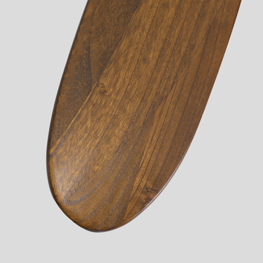 Natural wood grain detail of the XCWIIE 301L brown solid wood ceiling fan blade #brown