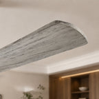 XCWIIE 608 Solid Wood 6-Blade Smart Ceiling Fan with Dimmable LED Light