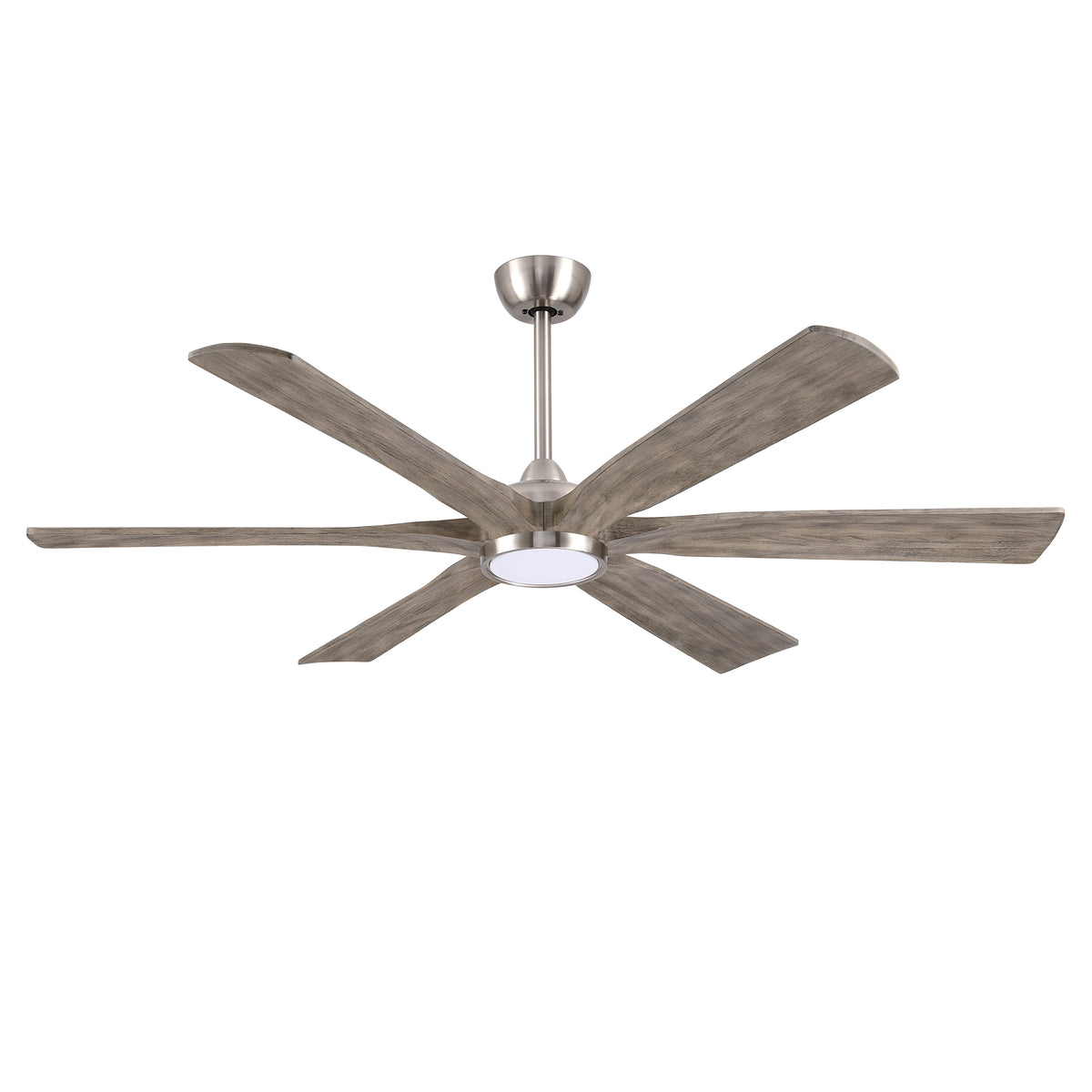 XCWIIE 608 Solid Wood 6-Blade Smart Ceiling Fan with Dimmable LED Light